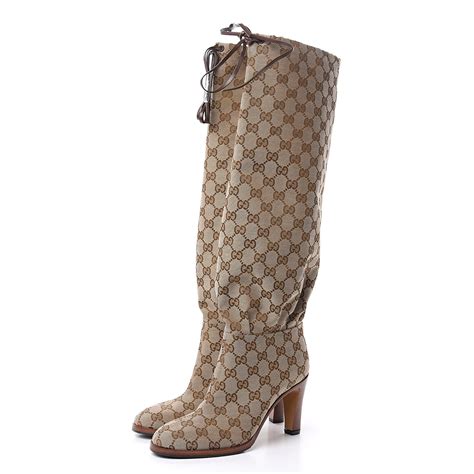 monogram gucci boots|gucci monogram boots original price.